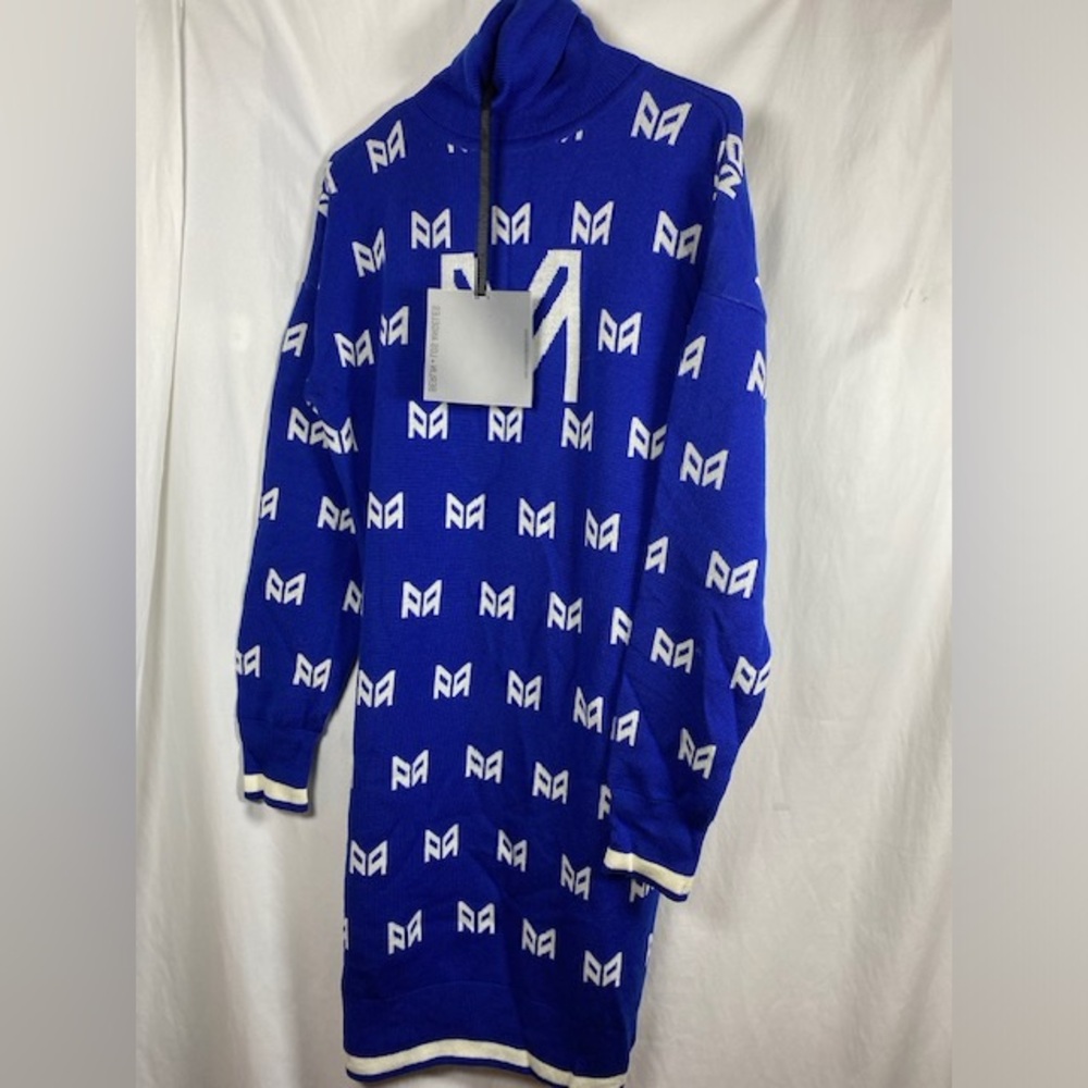 Marcell Von Berlin M Blue Wool Sweater Dress